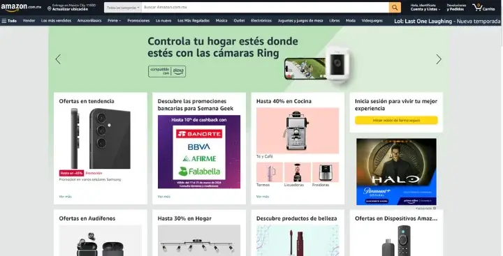 Página de Amazon para vender en línea